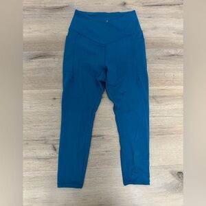 Danskin Teal High Waisted 7/8 Size Small Leggings